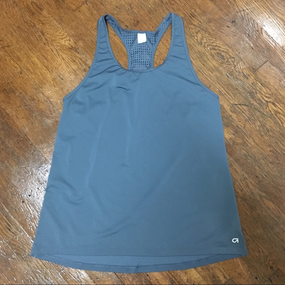 GapFit Blue-Gray Racerback Tank. Medium.